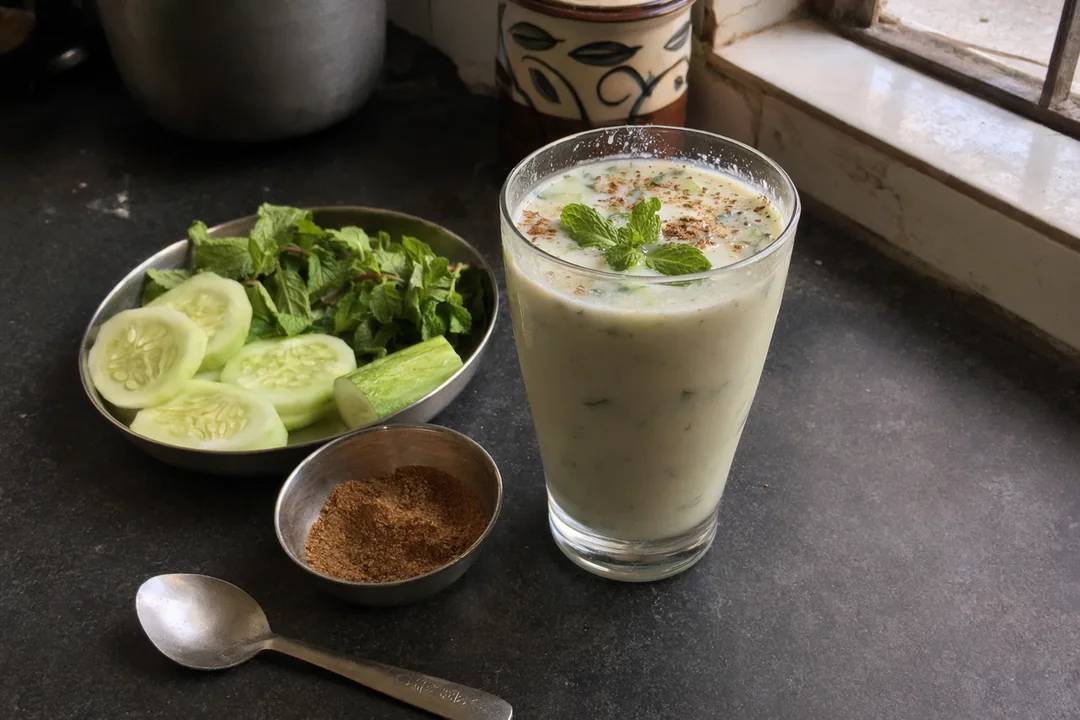 Spiced cucumber mint buttermilk
